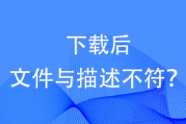 下载后文件与描述不符？