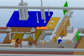 机械手模内取料带旋转和切水口一体机