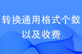 转换通用格式个数？以及收费