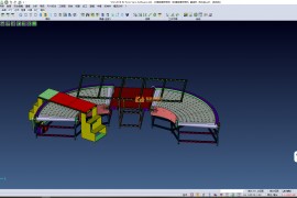 180度+90度转弯皮带输送机流水线