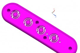 外面镜面长条型装饰条，材质ABS,大家讨论一下几点进胶比较合理？