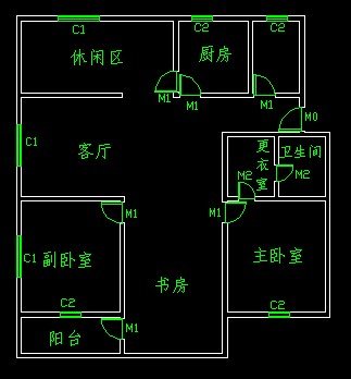 AutoCAD绘制室内平面图的步骤(图文教程),平面图,绘制,步骤,AutoCAD,第22张 AutoCAD绘制室内平面图的步骤(图文教程),AutoCAD绘制室内平面图的步骤,平面图,绘制,步骤,AutoCAD,第22张