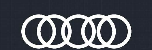 中望CAD绘制奥运五环图形(图文教程),绘制,图形,第3张 中望CAD绘制奥运五环图形(图文教程),CAD怎么绘制奥运五环图形?,绘制,图形,第3张