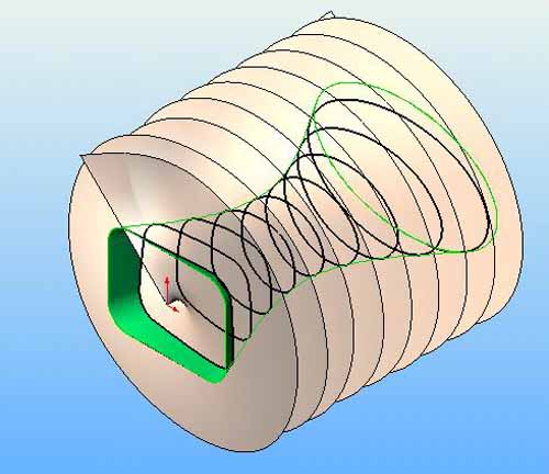 变形弹簧的画法(图文教程),曲面,面上,第3张 变形弹簧的画法(图文教程),变形弹簧的画法,曲面,面上,第3张