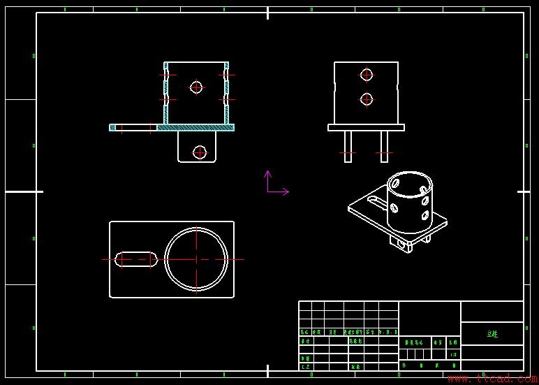 建模时如何结合Pro/E软件和CAXA软件绘制连接件工程图,软件,建模,绘制,第4张 建模时如何结合Pro/E软件和CAXA软件绘制连接件工程图,利用Pro/E软件和CAXA软件绘制连接件工程图(附图纸),软件,建模,绘制,第4张