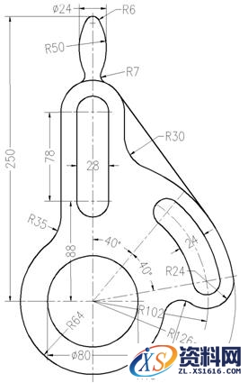 各种CAXA二维截面轮廓的绘制练习图,二维,绘制,第4张 各种CAXA二维截面轮廓的绘制练习图,CAXA练习图,二维,绘制,第4张