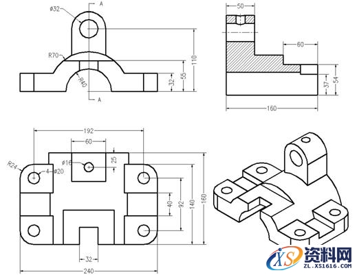 各种CAXA二维截面轮廓的绘制练习图,二维,绘制,第14张 各种CAXA二维截面轮廓的绘制练习图,CAXA练习图,二维,绘制,第14张