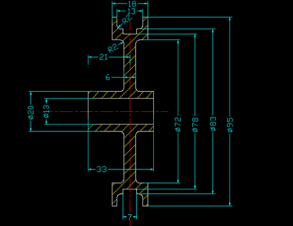 浩辰CAD2011机械_(14)带轮零件图绘制(图文教程),绘制,零件,CAD2011,第5张 浩辰CAD2011机械_(14)带轮零件图绘制(图文教程),浩辰CAD2011机械_(14)带轮零件图绘制,绘制,零件,CAD2011,第5张