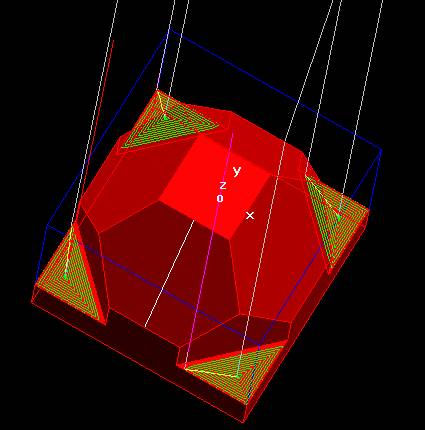 CAXA制造工程师的实例应用—多面体电极造型与加工（图文教程） ...,CAXA制造工程师的实例应用—多面体电极造型与加工,选择,单击,精加工,线段,工具栏,第28张