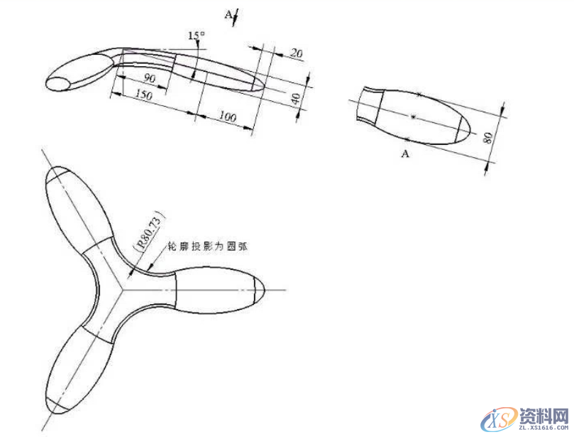 UG NX教程：绘制一个三叉回旋镖,曲线,培训,绘制,电商,第2张