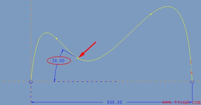 Pro/E软件如何精确控制样条曲线标注尺寸方法,标注,曲线,半径,第4张 Pro/E软件如何精确控制样条曲线标注尺寸方法,Pro/E样条曲线标注尺寸方法,标注,曲线,半径,第4张