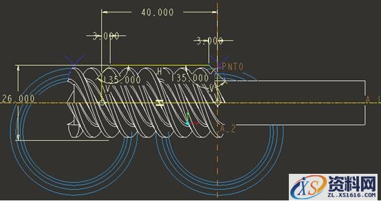 Pro/E渐开线圆柱蜗杆教程(图文教程),直径,如图,第13张 Pro/E渐开线圆柱蜗杆教程(图文教程),Pro/E渐开线圆柱蜗杆教程,直径,如图,第13张