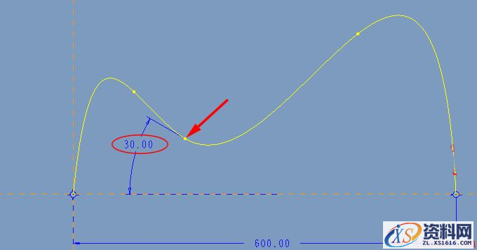 Pro/E样条曲线标注尺寸方法(图文教程),标注,曲线,半径,第4张 Pro/E样条曲线标注尺寸方法(图文教程),Pro/E样条曲线标注尺寸方法,标注,曲线,半径,第4张