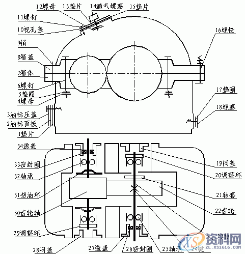 典型机械零部件制图实例-圆柱齿轮减速器,制图,实例,第1张 典型机械零部件制图实例-圆柱齿轮减速器,典型零部件机械制图实例-圆柱齿轮减速器,制图,实例,第1张