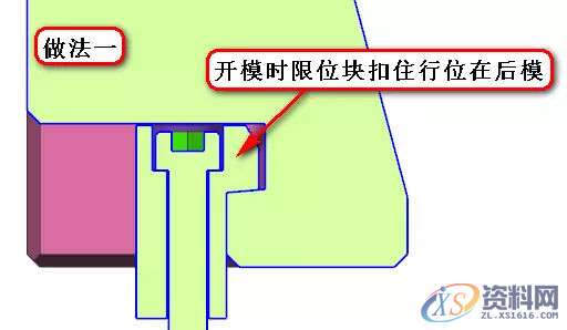 塑胶模具设计——模具分享前模“弹滑块”的做法参考,模具设计,塑胶,模具,参考,第6张 塑胶模具设计——模具分享前模“弹滑块”的做法参考,模具设计,塑胶,模具,参考,第6张