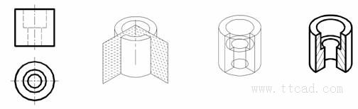机械制图教程-(4.7)轴测图的剖视画法(图文教程),教程,画法,制图,第4张 机械制图教程-(4.7)轴测图的剖视画法(图文教程),机械制图教程-(4.7)轴测图的剖视画法,教程,画法,制图,第4张