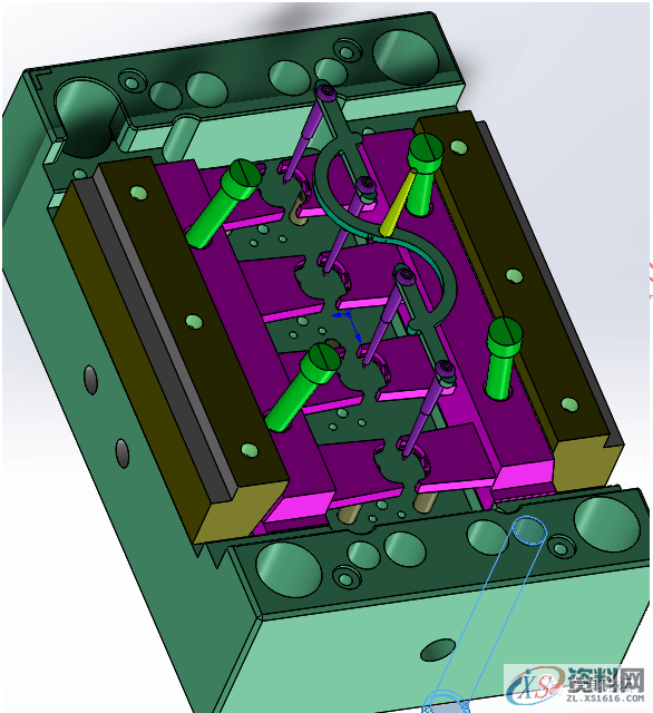 塑胶模具设计:蝶形支架面壳注塑模设计技巧,模具设计,塑胶,第4张