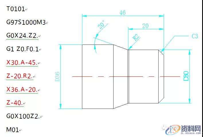 CNC加工:数控车倒角C与自动倒圆角R编程方法,倒角,圆角,加工,第4张 CNC加工:数控车倒角C与自动倒圆角R编程方法,倒角,圆角,加工,第4张