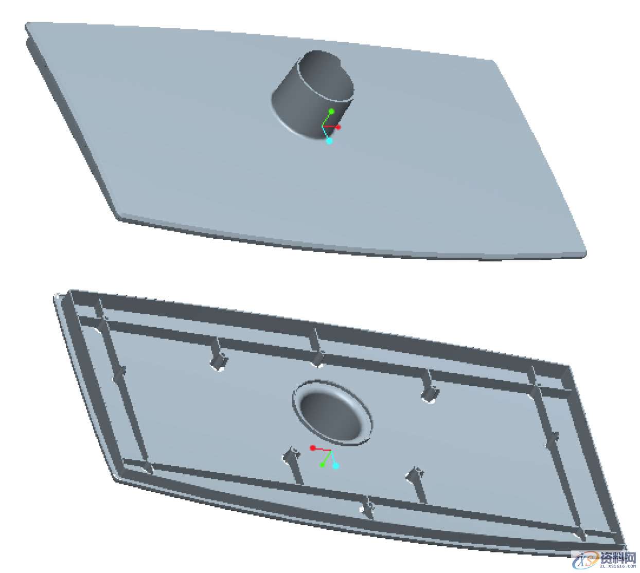 塑胶模具设计:倒装模显示器底座的细水口设计详细流程,水口,模具设计,塑胶,第1张