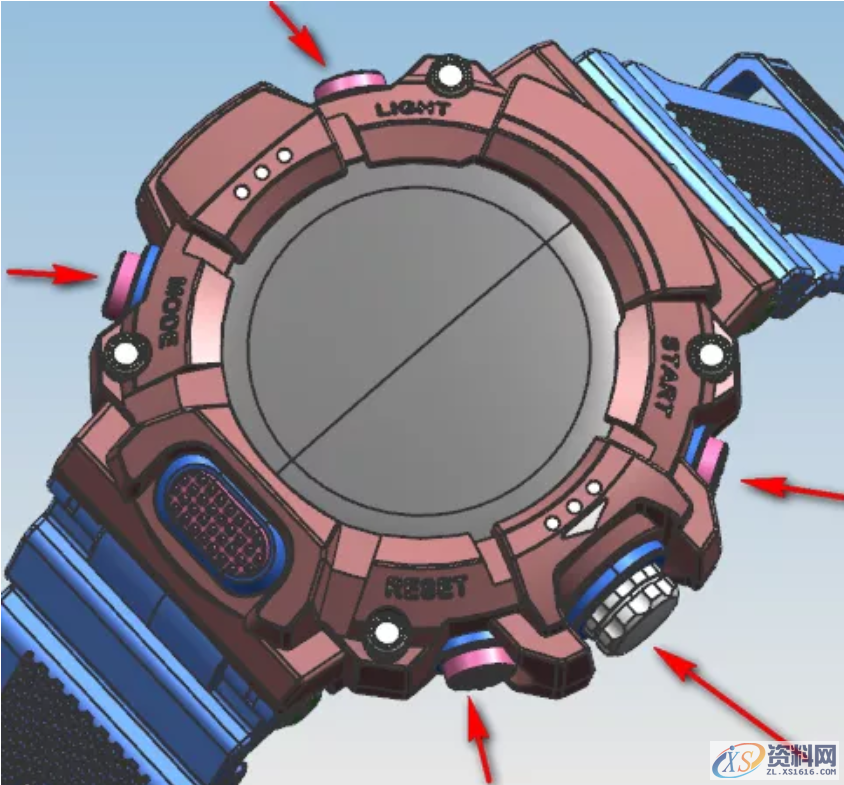 塑胶模具设计:卡西欧手表的结构设计,有喜欢这款手表的吗?其一产品外观的造型,设计之前由公司对市场的调研了解消费者的喜爱。,设计培训,第5张 塑胶模具设计:卡西欧手表的结构设计,有喜欢这款手表的吗?其一产品外观的造型,设计之前由公司对市场的调研了解消费者的喜爱。,卡西欧手表结构设计,设计培训,第5张