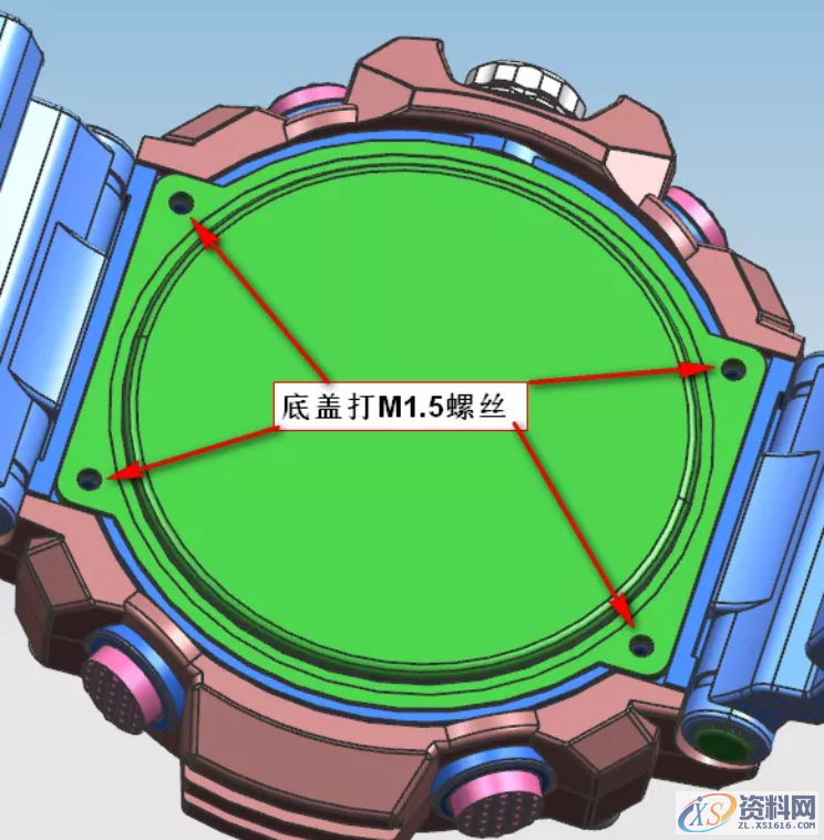 塑胶模具设计:卡西欧手表的结构设计,有喜欢这款手表的吗?其一产品外观的造型,设计之前由公司对市场的调研了解消费者的喜爱。,设计培训,第8张 塑胶模具设计:卡西欧手表的结构设计,有喜欢这款手表的吗?其一产品外观的造型,设计之前由公司对市场的调研了解消费者的喜爱。,卡西欧手表结构设计,设计培训,第8张