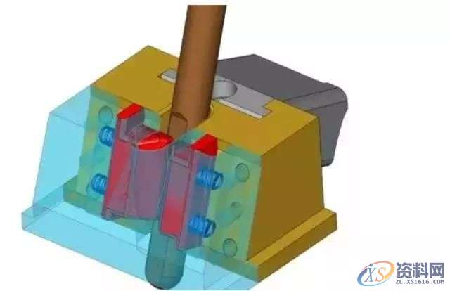 天线共塑,行位先复位经典巧妙模具结构,塑件,模具设计,第9张 天线共塑,行位先复位经典巧妙模具结构,天线共塑,行位先复位经典巧妙模具结构,塑件,模具设计,第9张