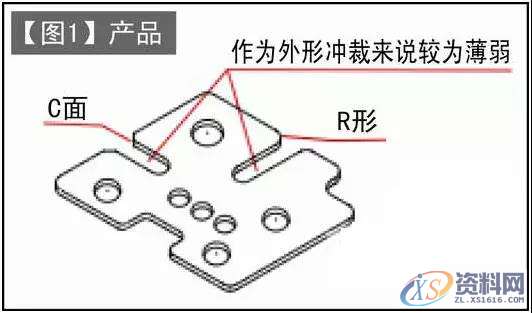 落料连续模设计实例——薄弱部分先冲孔,冲孔,实例,第1张 落料连续模设计实例——薄弱部分先冲孔,冲孔,实例,第1张
