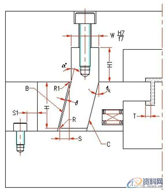 斜销块的动作原理及设计要点,干货满满!,图中,下图,第4张 斜销块的动作原理及设计要点,干货满满!,图中,下图,第4张