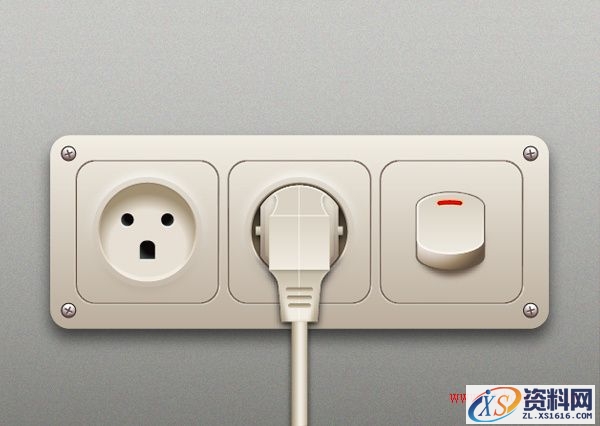 手把手教你绘制超拟物的插座适配器(图文教程),这个,第1张 手把手教你绘制超拟物的插座适配器(图文教程),uisdc-course-20161230-0,这个,第1张